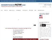 Tablet Screenshot of inheritancenow.com